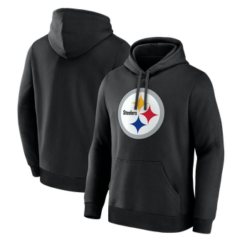 Men's Logo Athletic Black Pittsburgh Steelers Primary Logo Hoodie