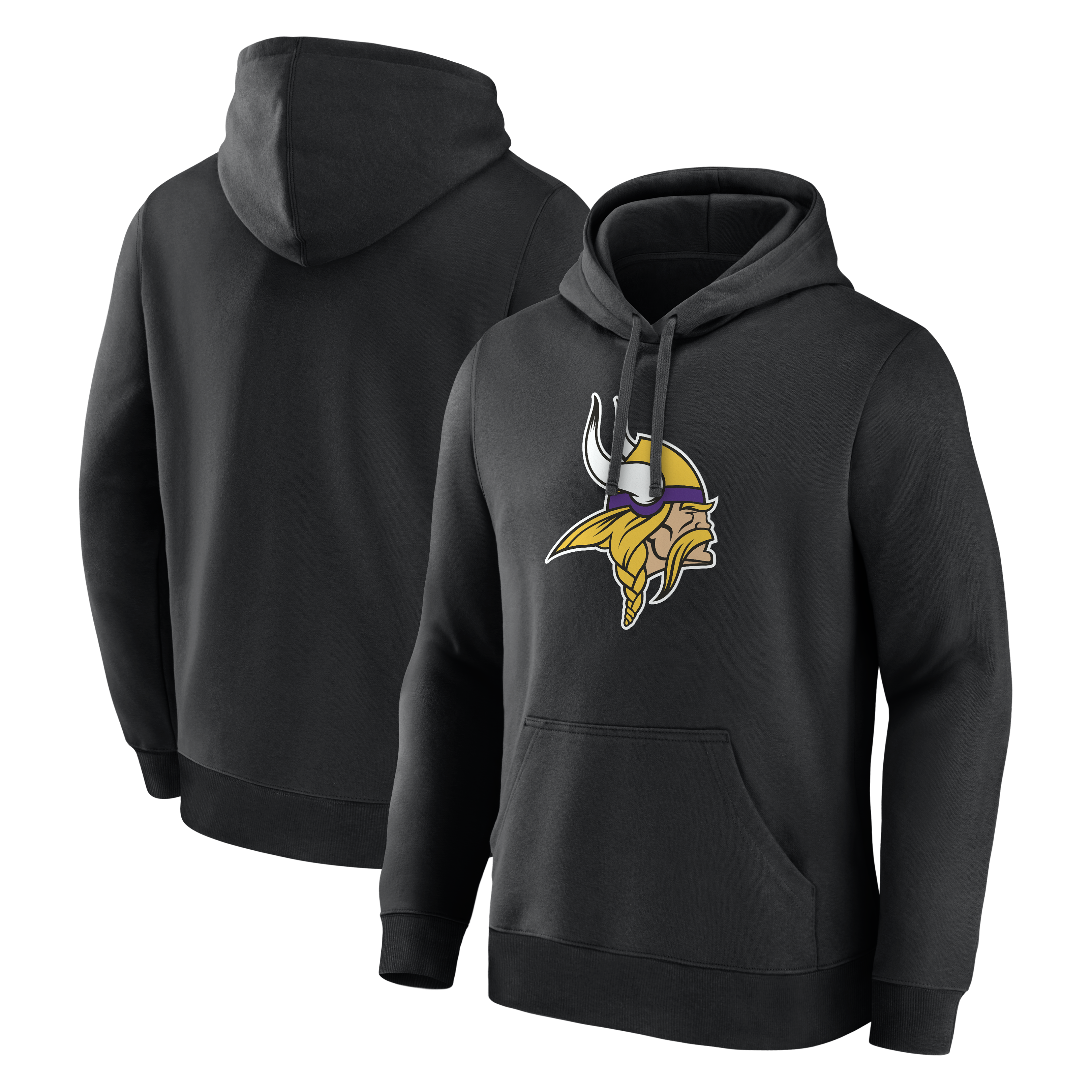 Logo Athletic Men's Black Minnesota Vikings Primary Logo Hoodie - Black