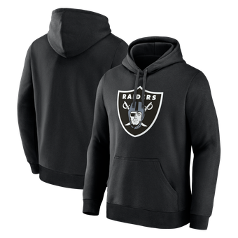 Men's Logo Athletic Black Las Vegas Raiders Primary Logo Hoodie