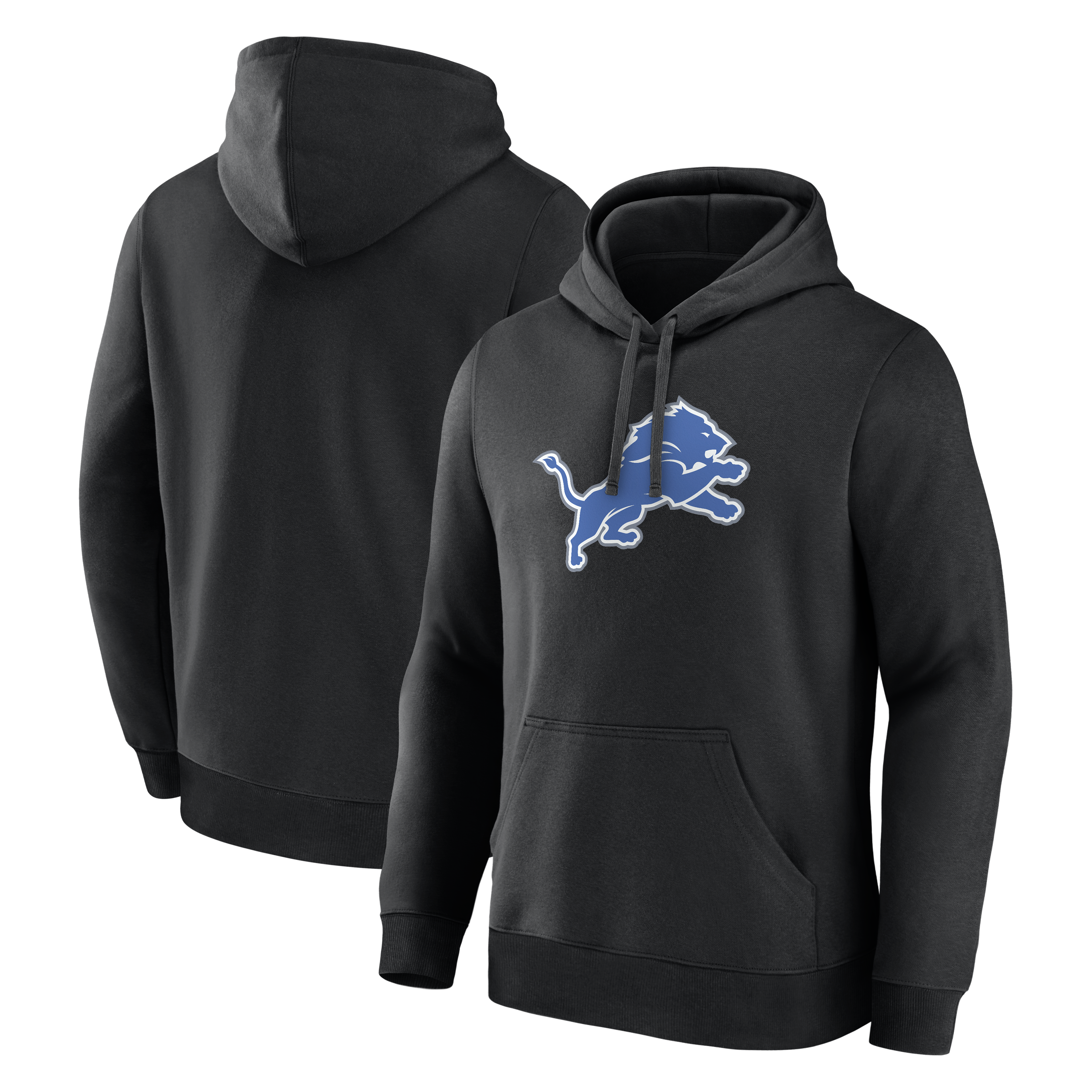 Men's Logo Athletic Black Detroit Lions Primary Logo Hoodie