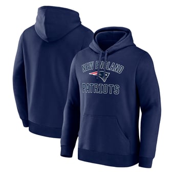 Men's Logo Athletic Navy New England Patriots Arch Victory Hoodie