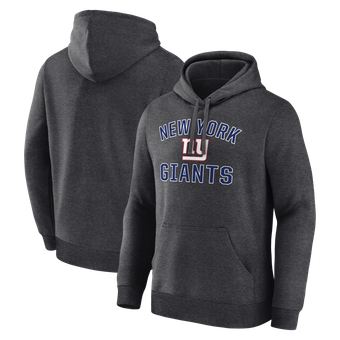 Men's Logo Athletic Heather Charcoal New York Giants Arch Victory Hoodie