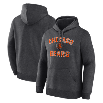 Men's Logo Athletic Heather Charcoal Chicago Bears Arch Victory Hoodie