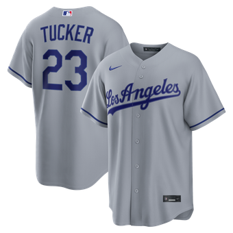 Men's Nike Kyle Tucker Gray Los Angeles Dodgers Road Replica Jersey