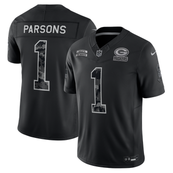Men's Nike Micah Parsons Black Green Bay Packers 2026 Salute to Service Stitched Limited Jersey