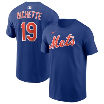 Name & Number T-Shirt Nike Bo Bichette Royal New York Mets Name & Number T-Shirt