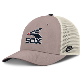 Men's Nike Khaki Chicago White Sox Cooperstown Rise Adjustable Trucker Hat