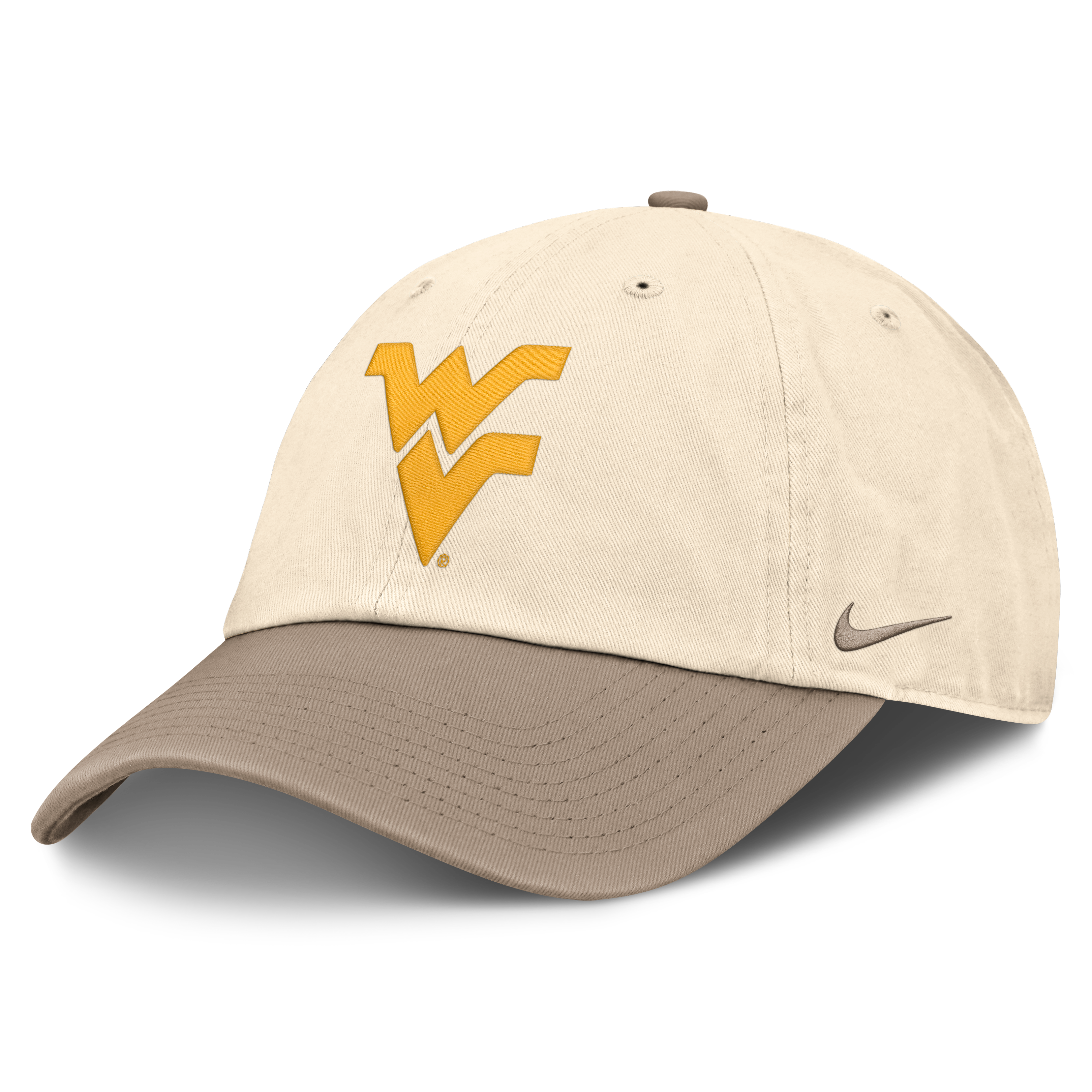 Men's Nike Natural/Khaki West Virginia Mountaineers Two-Tone Club Adjustable Hat