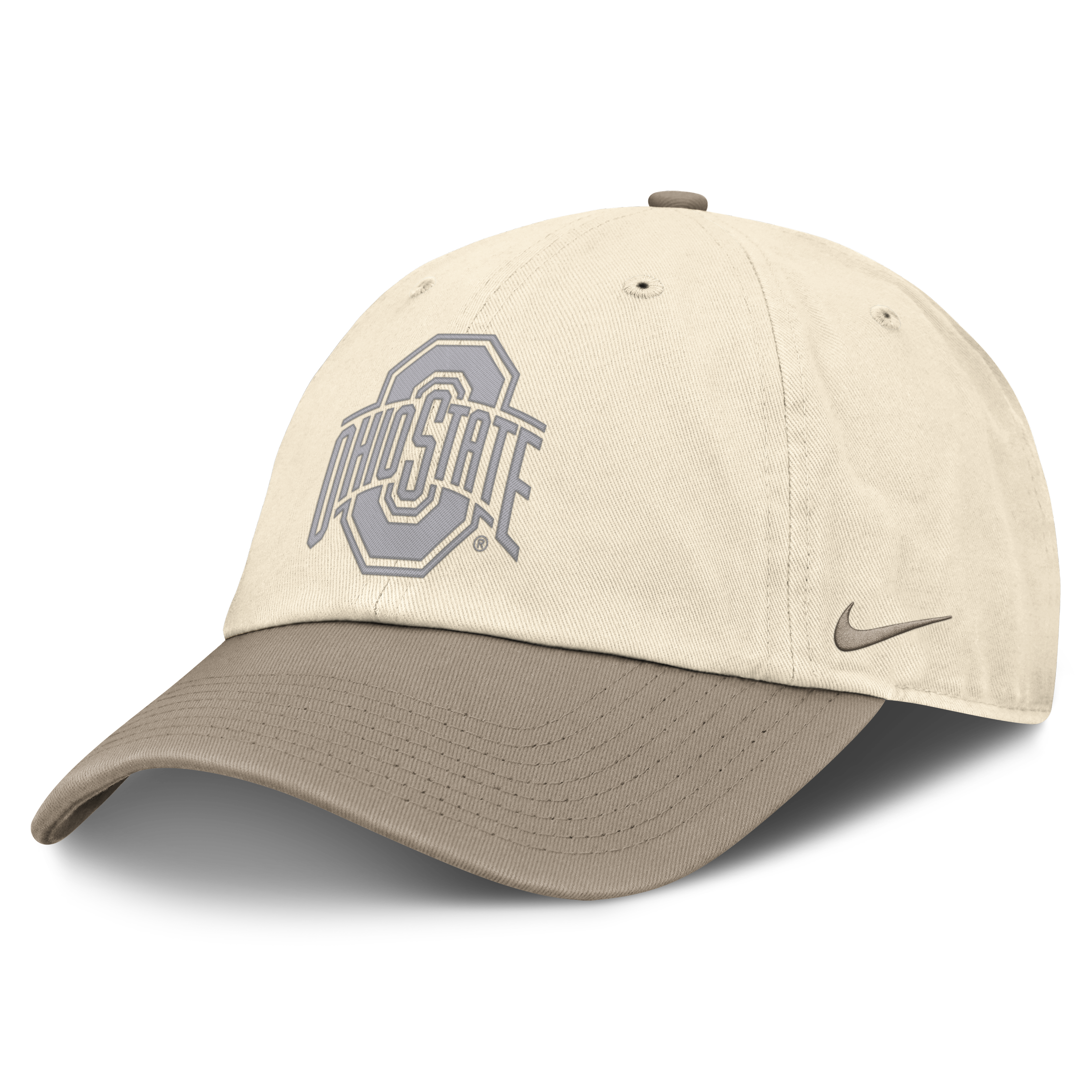 Men's Nike Natural/Khaki Ohio State Buckeyes Two-Tone Club Adjustable Hat