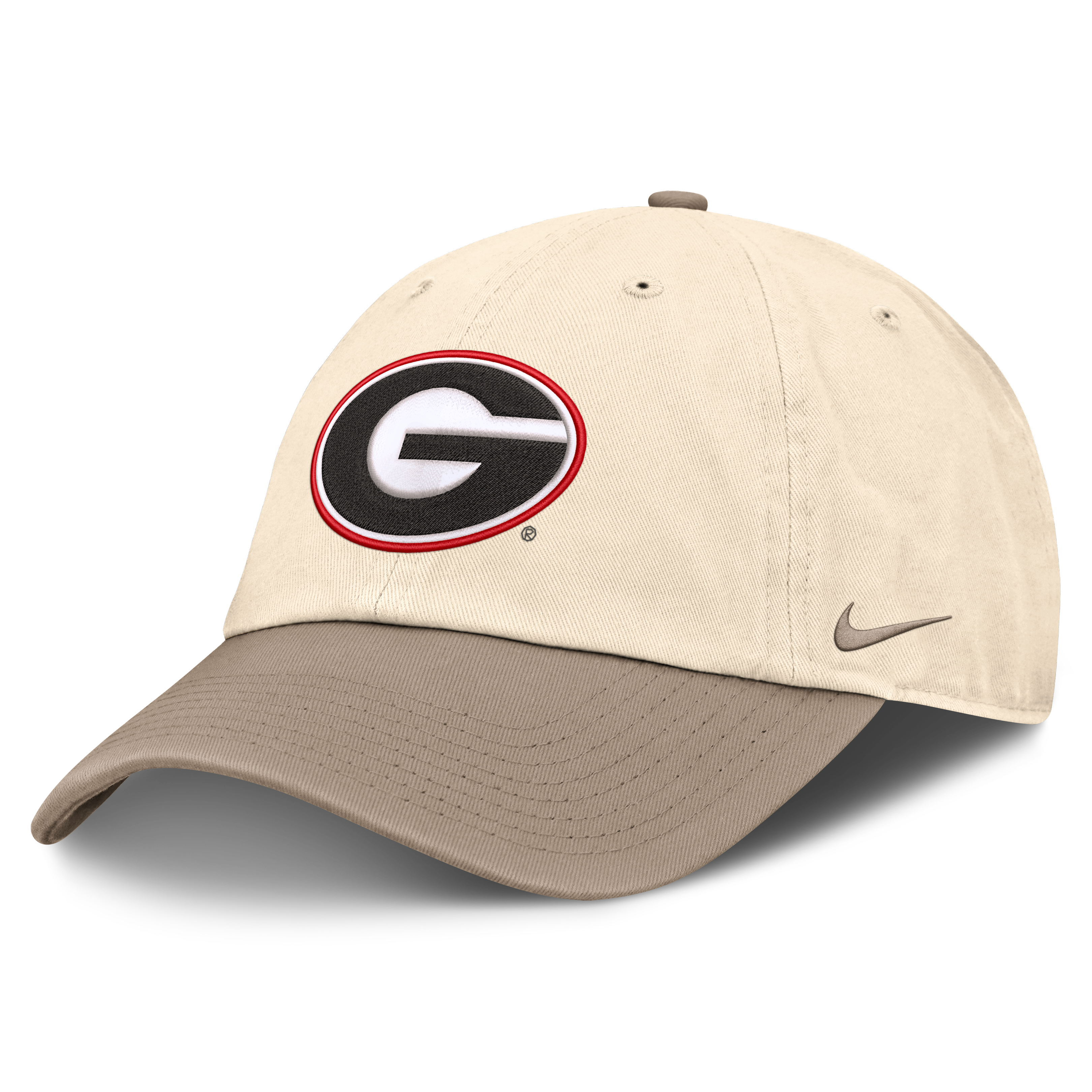 Men's Nike Natural/Khaki Georgia Bulldogs Two-Tone Club Adjustable Hat