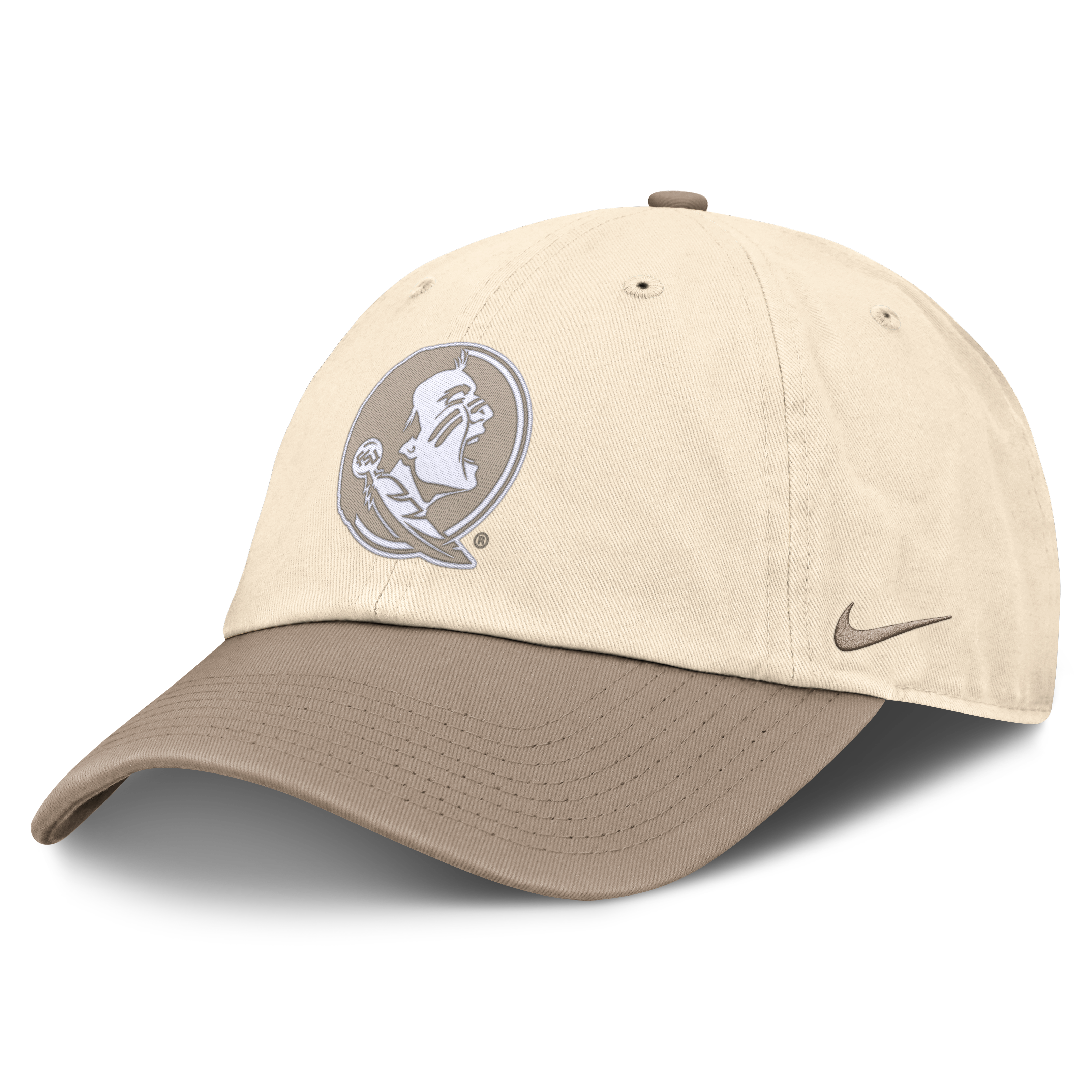 Men's Nike Natural/Khaki Florida State Seminoles Two-Tone Club Adjustable Hat