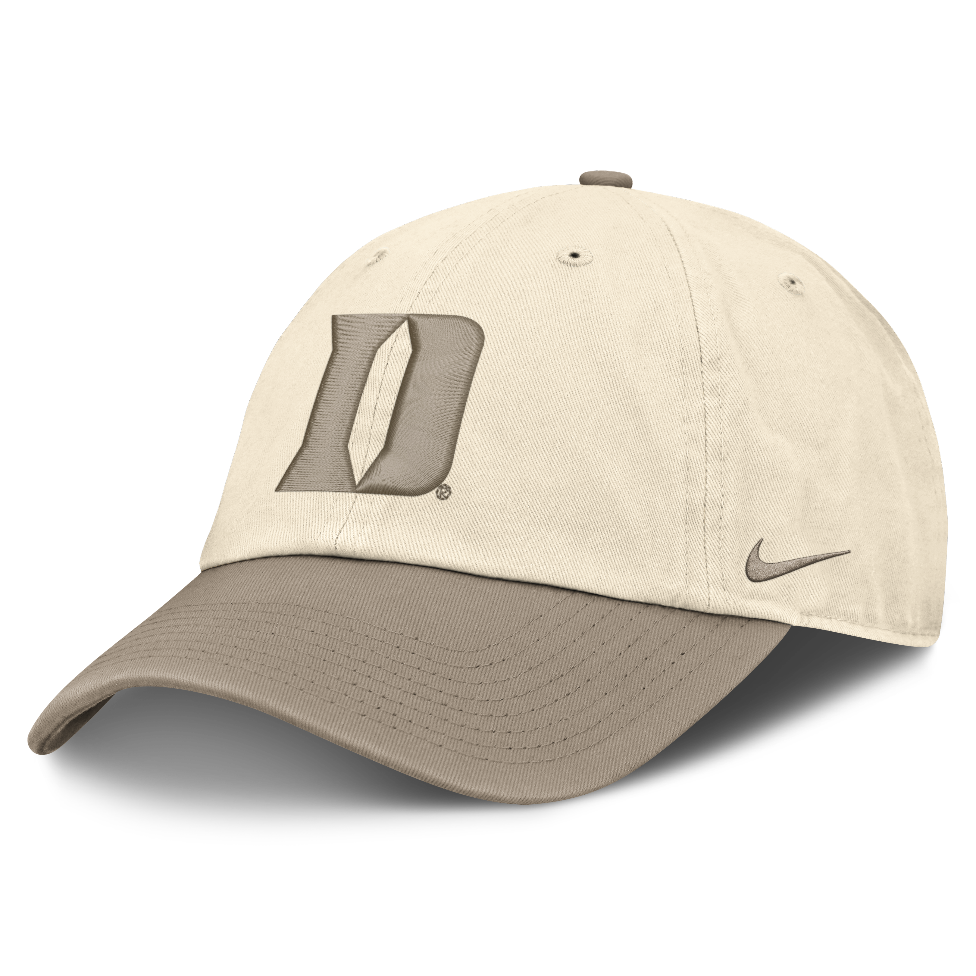 Men's Nike Natural/Khaki Duke Blue Devils Two-Tone Club Adjustable Hat