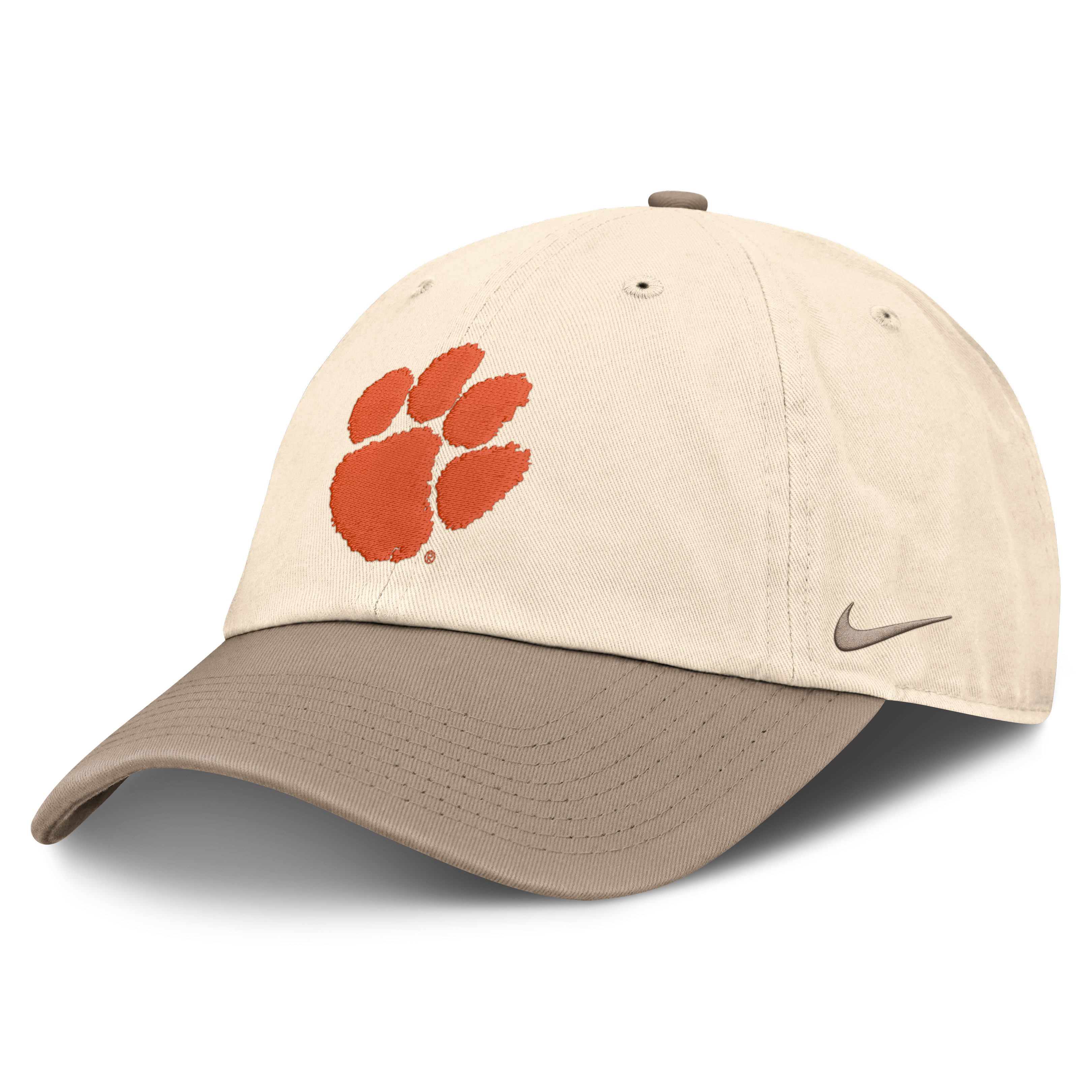 Men's Nike Natural/Khaki Clemson Tigers Two-Tone Club Adjustable Hat