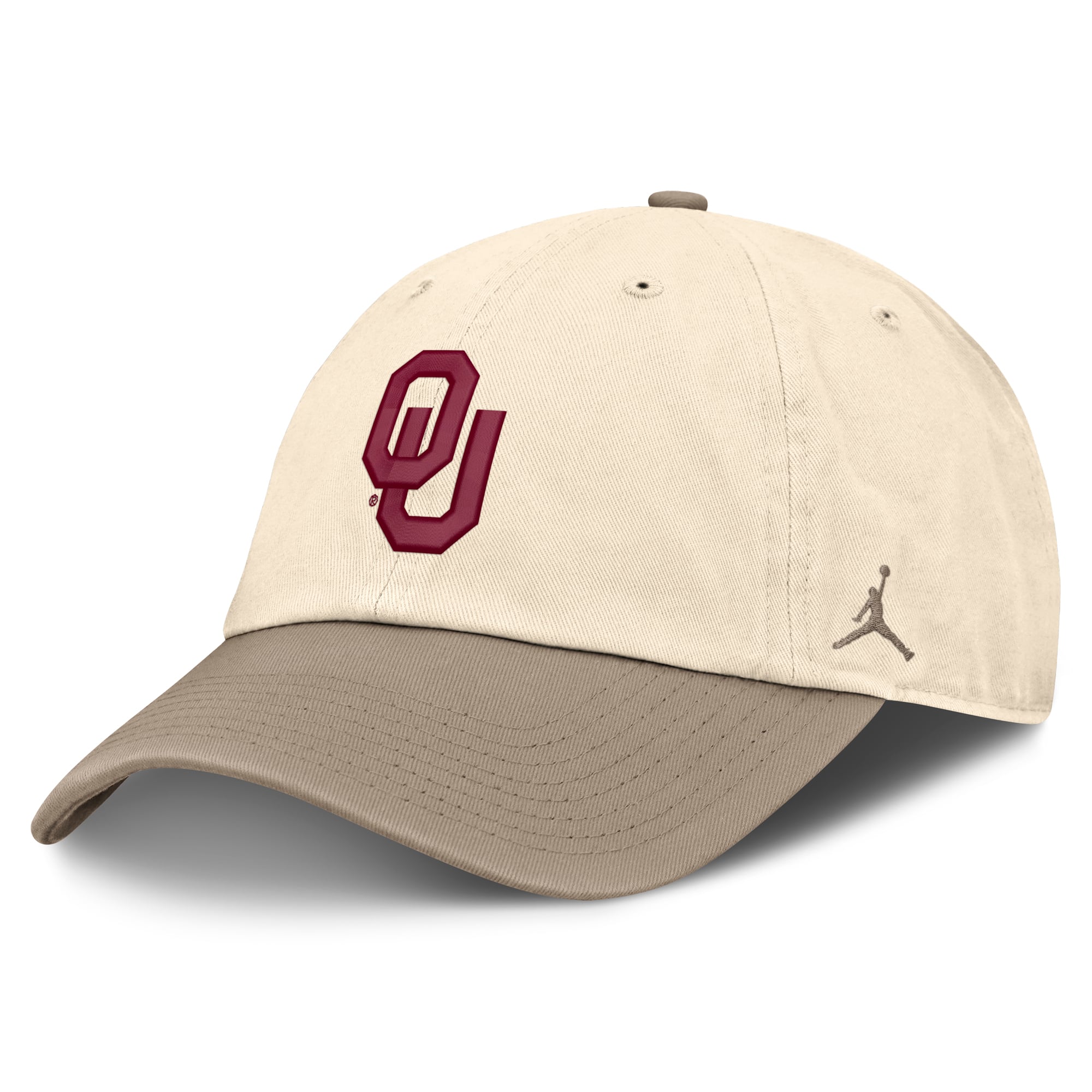 Men's Jordan Brand Natural/Khaki Oklahoma Sooners Two-Tone Club Adjustable Hat