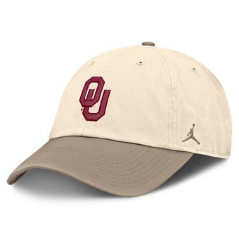 Men's Jordan Brand Natural/Khaki Oklahoma Sooners Two-Tone Club Adjustable Hat