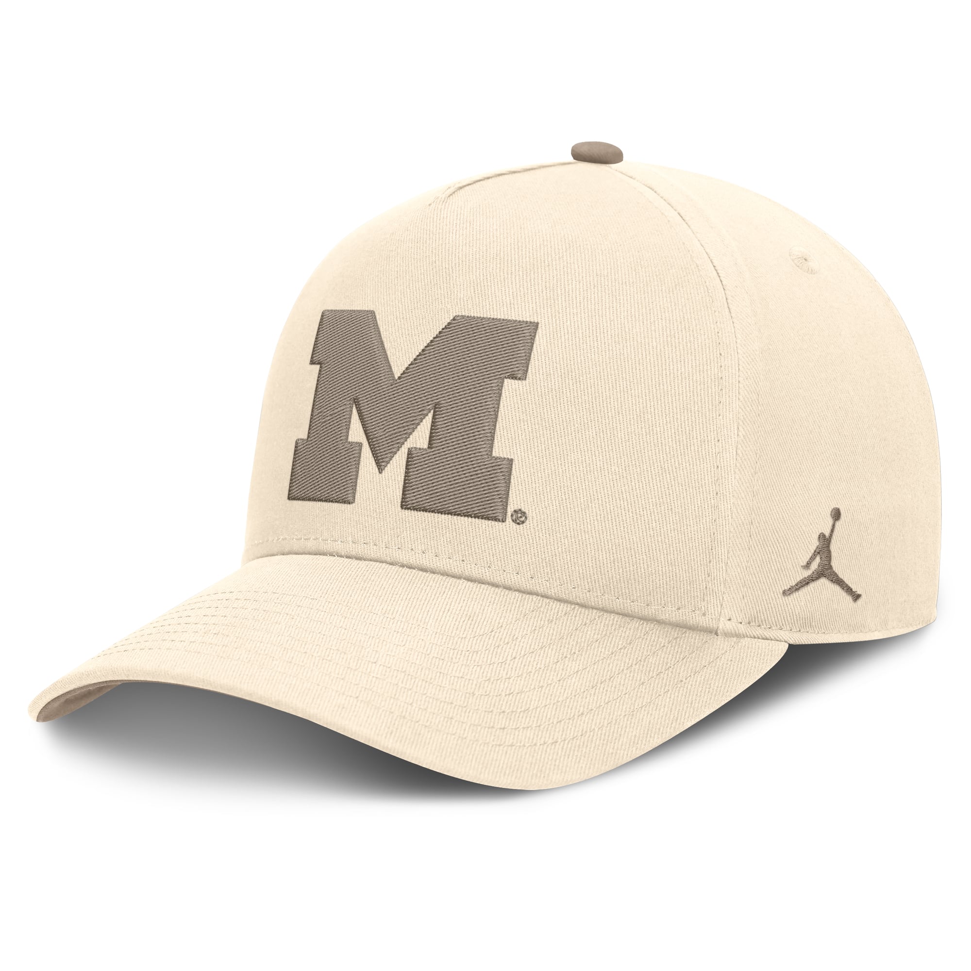 Men's Jordan Brand Natural Michigan Wolverines Rise Adjustable Hat