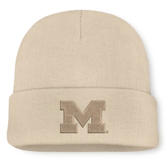 Men's Jordan Brand Natural Michigan Wolverines Utility Cuffed Knit Hat