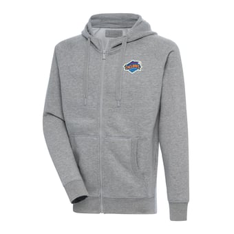 Men's Antigua  Heather Gray Brooklyn Cyclones Victory Full-Zip Hoodie