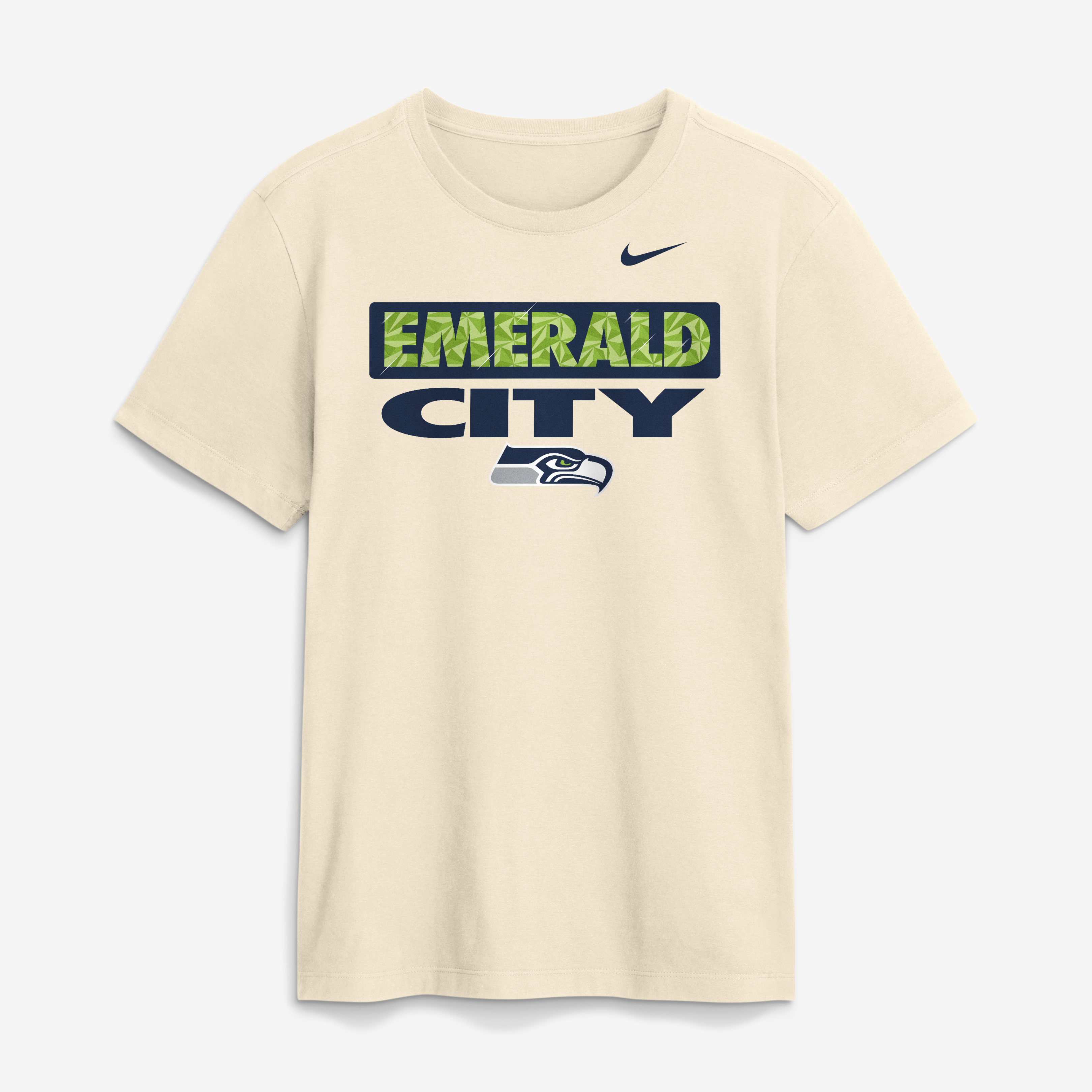 Men's Nike Natural Seattle Seahawks Emerald City T-Shirt