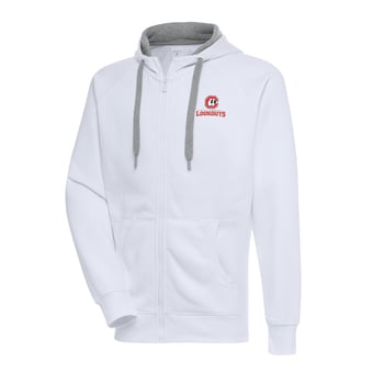 Men's Antigua  White Chattanooga Lookouts Victory Full-Zip Hoodie
