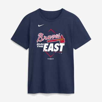 Men's Nike Navy Atlanta Braves 2026 NL East Division Champions T-Shirt