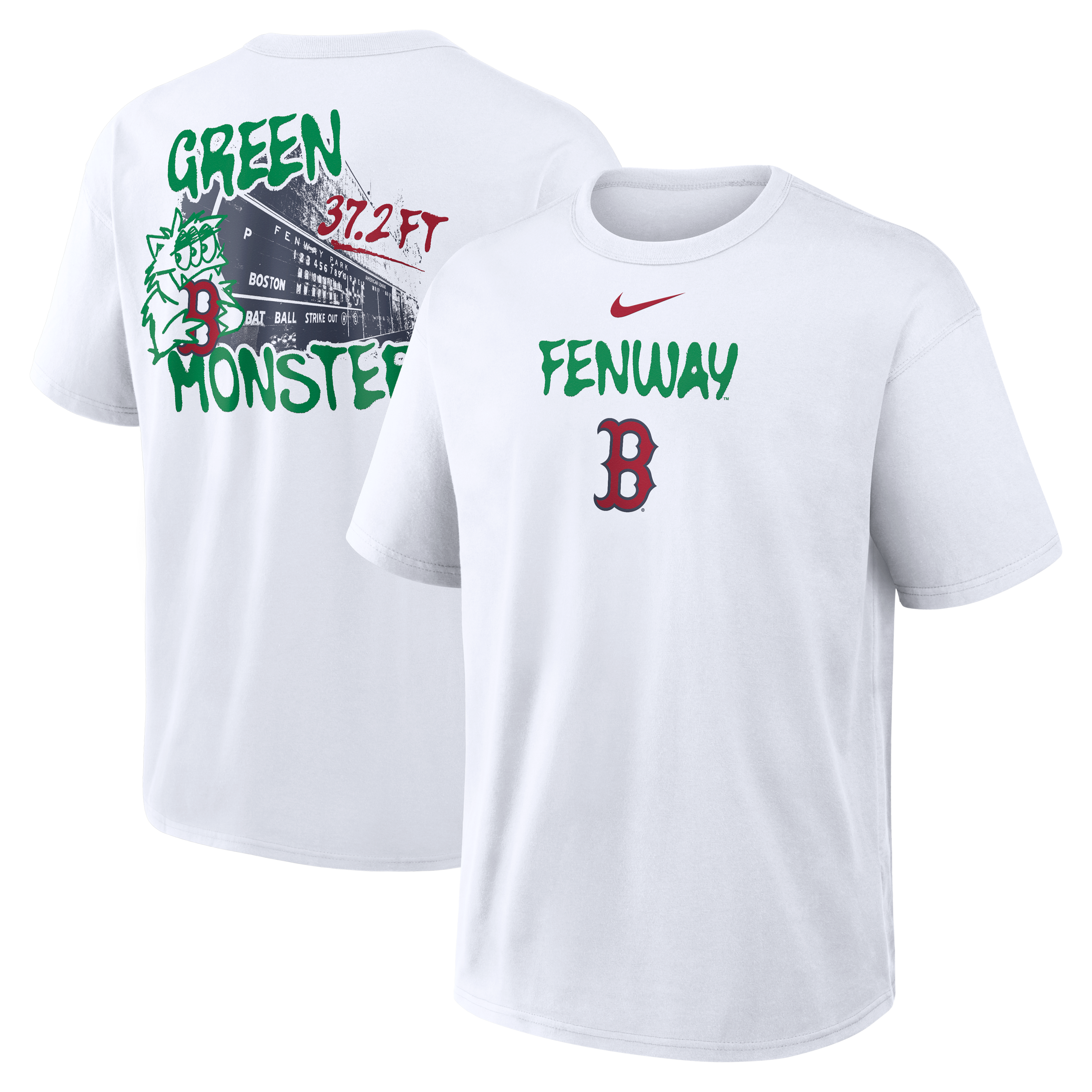 Men's Nike White Boston Red Sox Green Monster Local Max90 T-Shirt