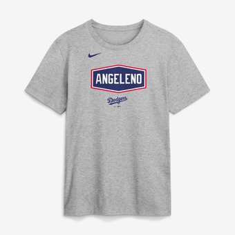 Men's Nike  Heather Gray Los Angeles Dodgers Local T-Shirt