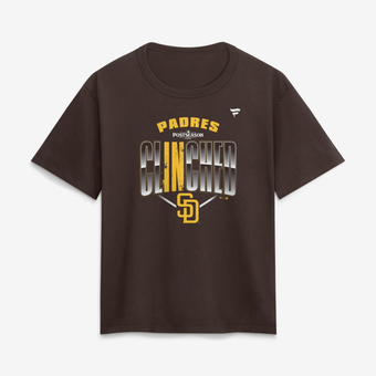 Women's Fanatics Brown San Diego Padres 2026 MLB Postseason Locker Room T-Shirt