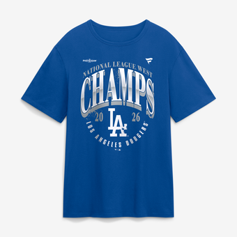 Men's Royal Los Angeles Dodgers 2026 NL West Division Champions Distressed T-Shirt