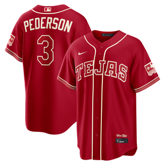 Men's Nike Joc Pederson Red Texas Rangers 2026 City Connect Stadium Jersey