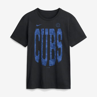Men's Nike  Black Chicago Cubs Camo Velocity Victor T-Shirt