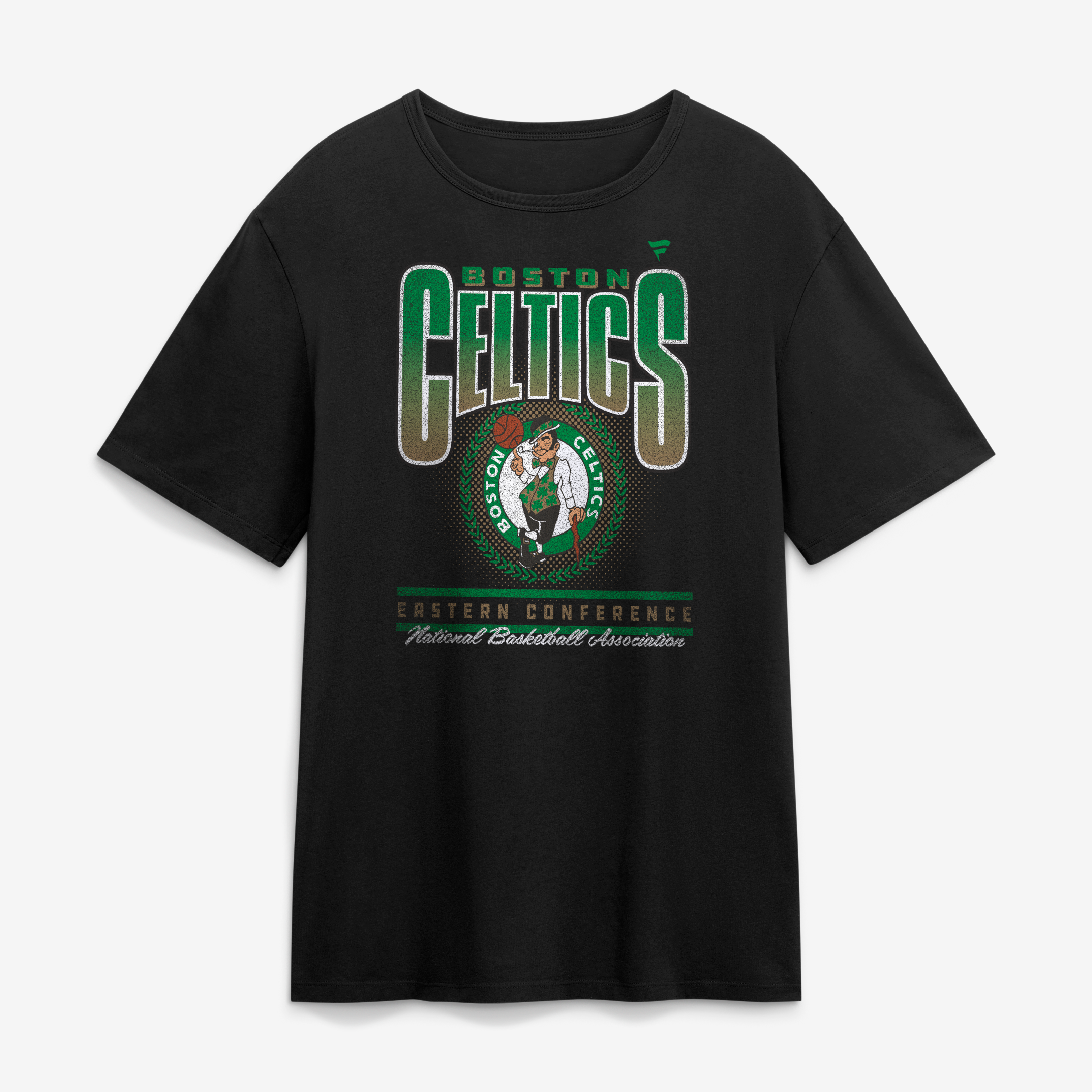 Men's Fanatics Black Boston Celtics Oversized Graphics Swish T-Shirt