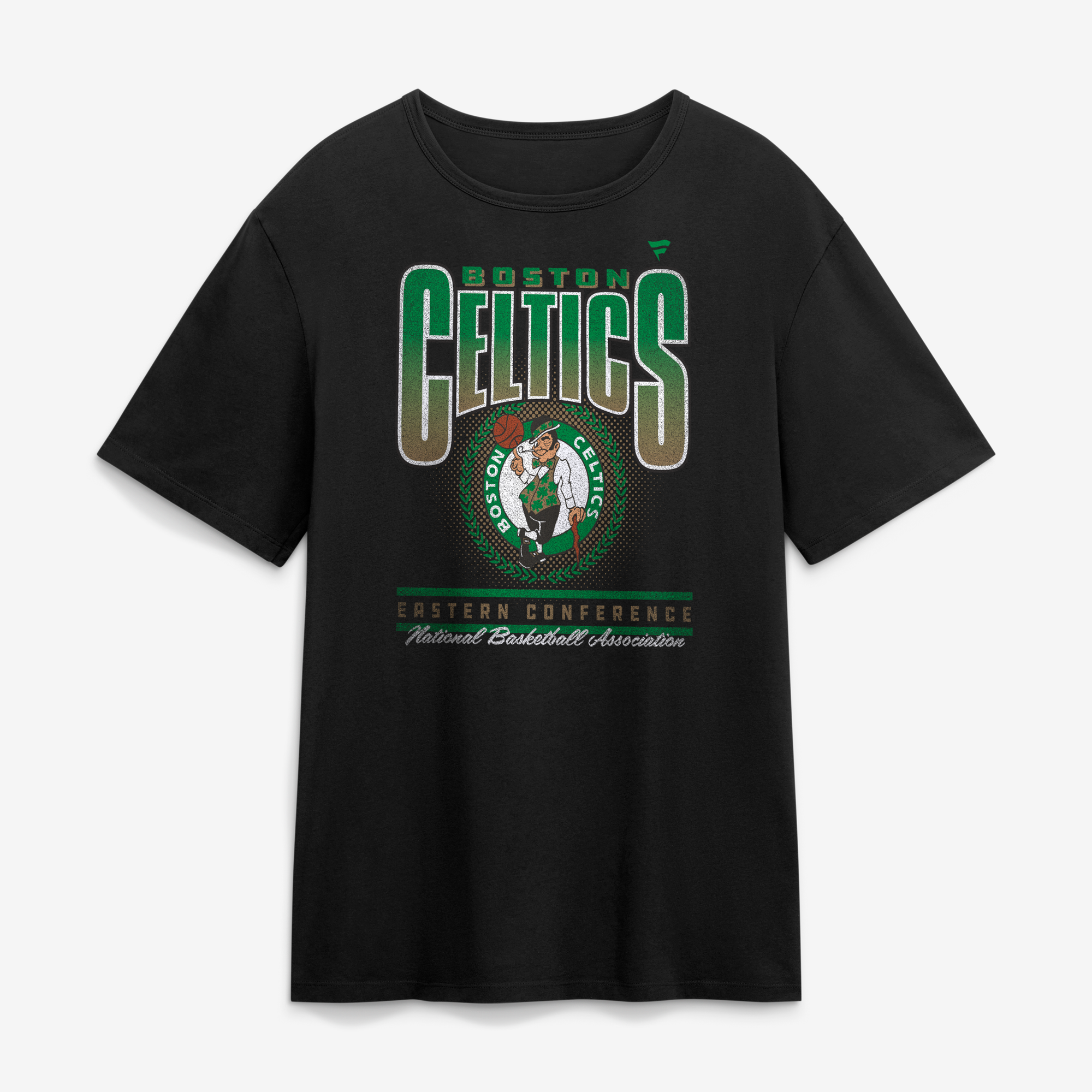 Men's Fanatics Black Boston Celtics Oversized Graphics Swish T-Shirt