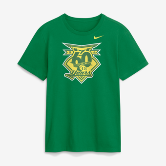 Men's Nike  Green Oregon Ducks Softball 60th Anniversary Club T-Shirt