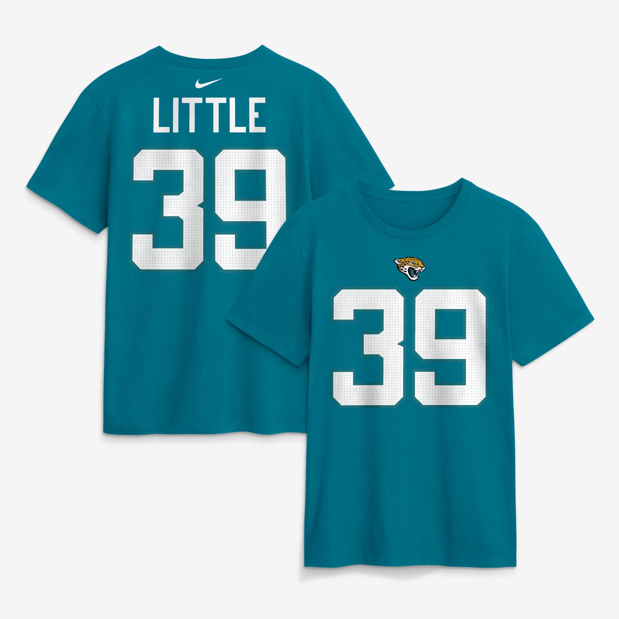 Men's Nike Cam Little Teal Jacksonville Jaguars Player Name & Number T-Shirt