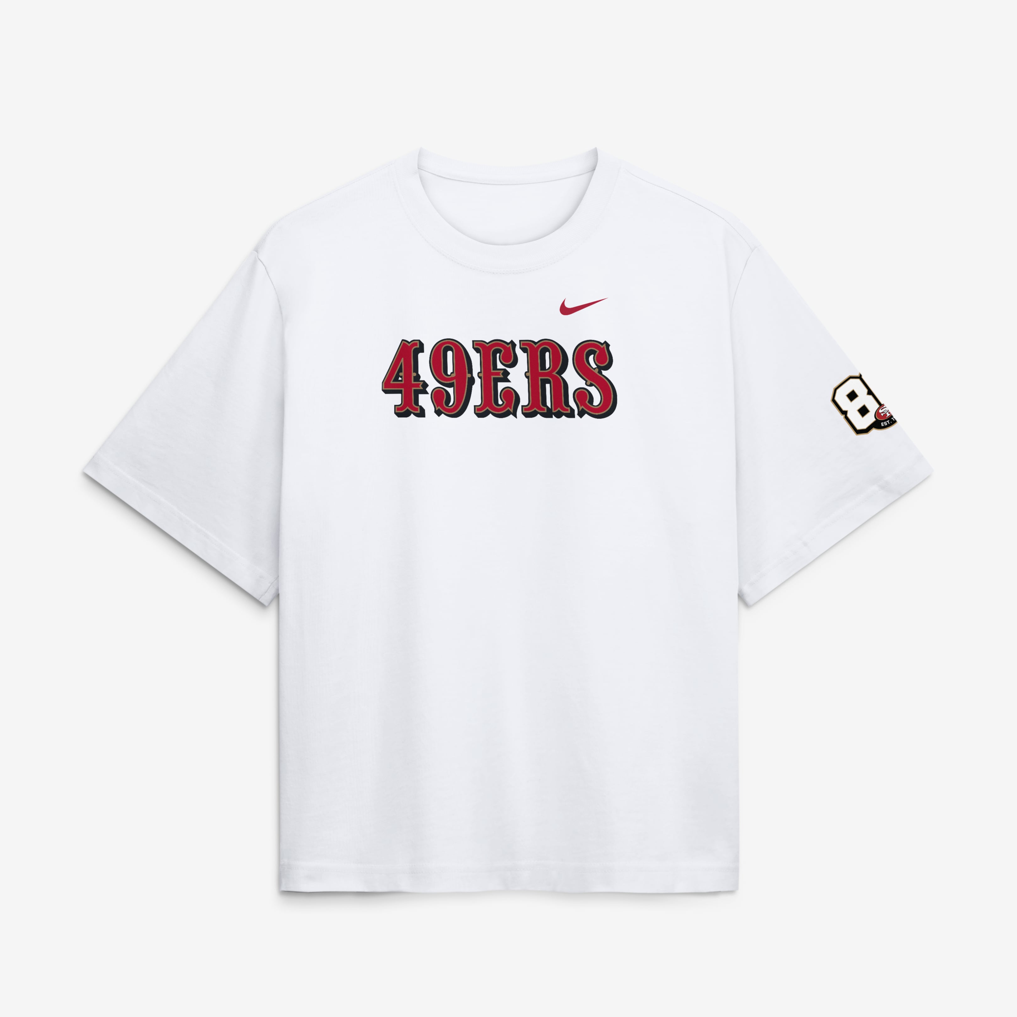 Women's Nike White San Francisco 49ers 80th Anniversary Boxy T-Shirt