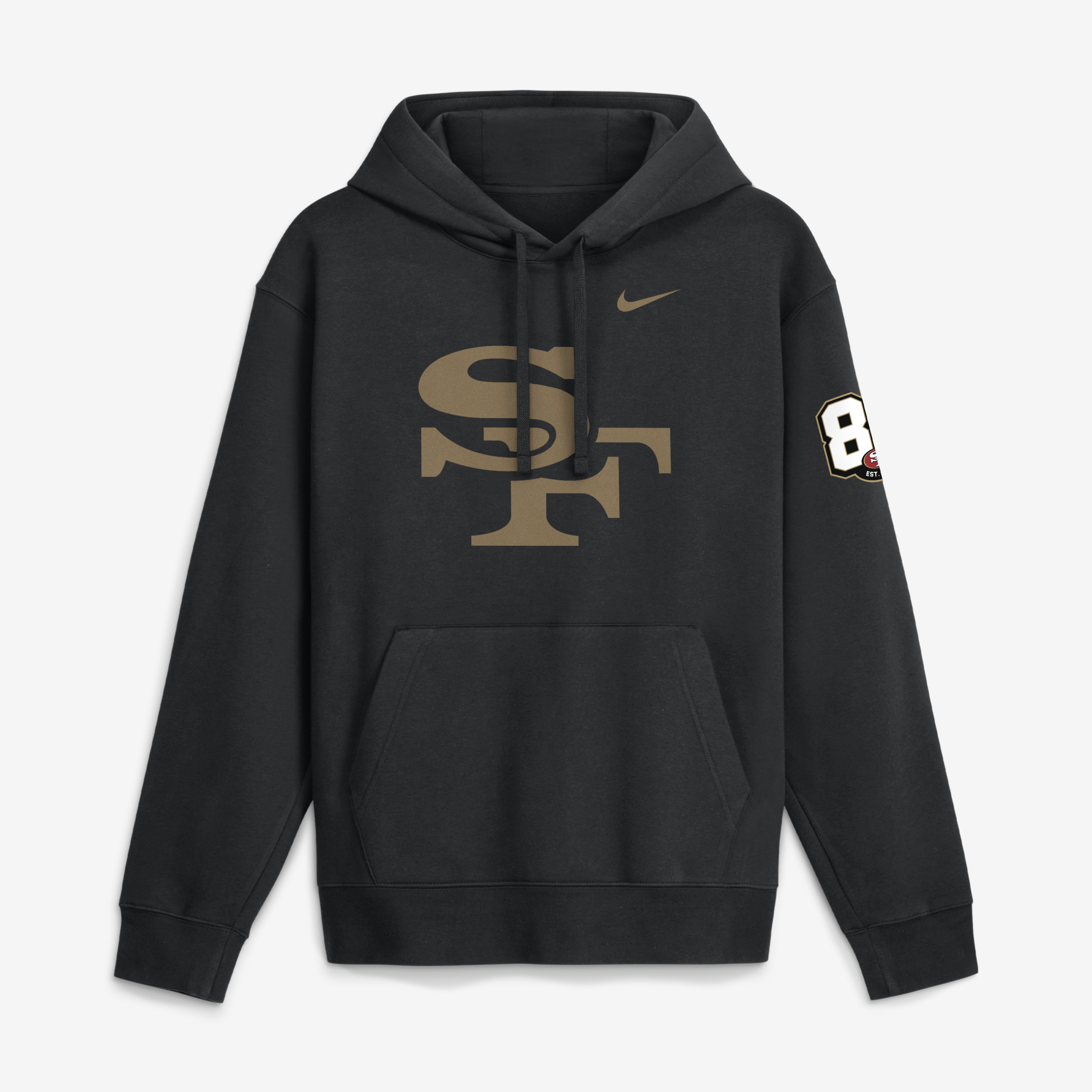 Men's Nike Black San Francisco 49ers 80th Anniversary Third Down Stop Club Fleece Hoodie