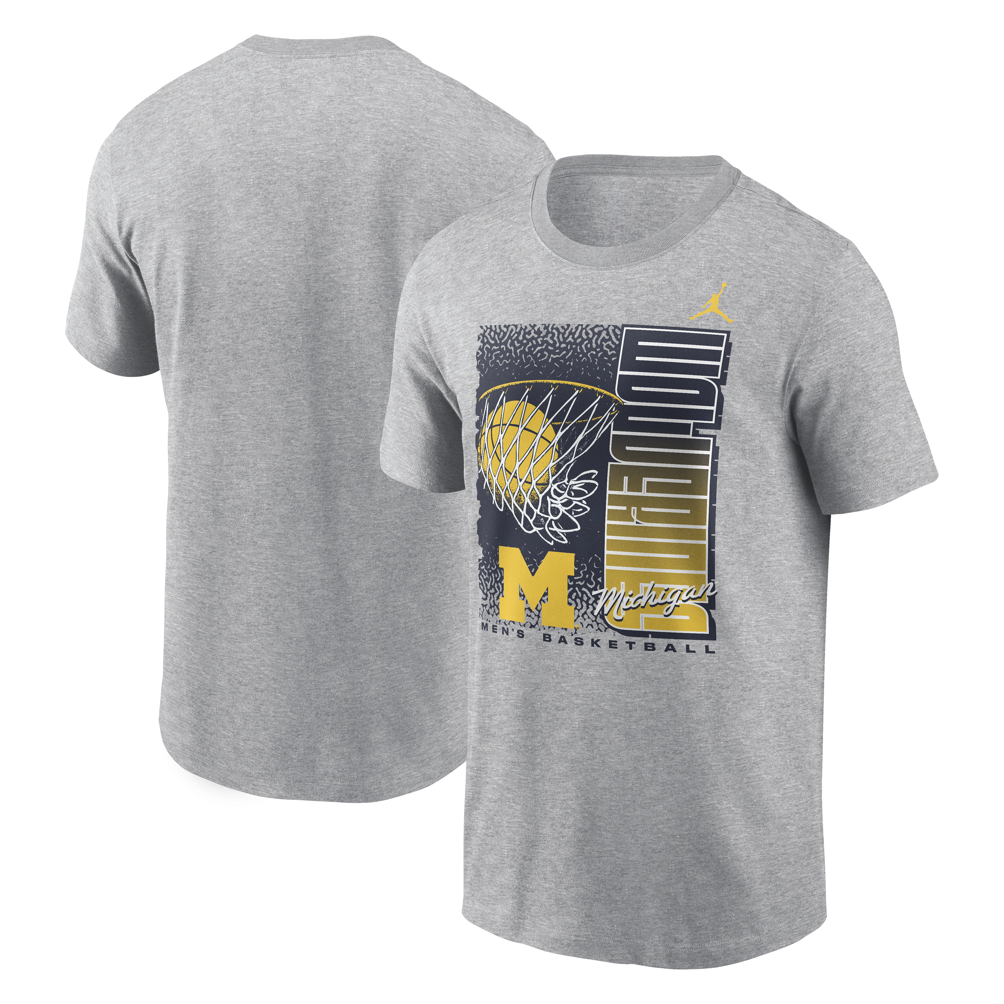 Men's Jordan Brand  Heather Gray Michigan Wolverines Basketball Refresh T-Shirt