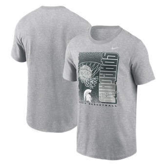 Men's Nike  Heather Gray Michigan State Spartans Basketball Refresh T-Shirt