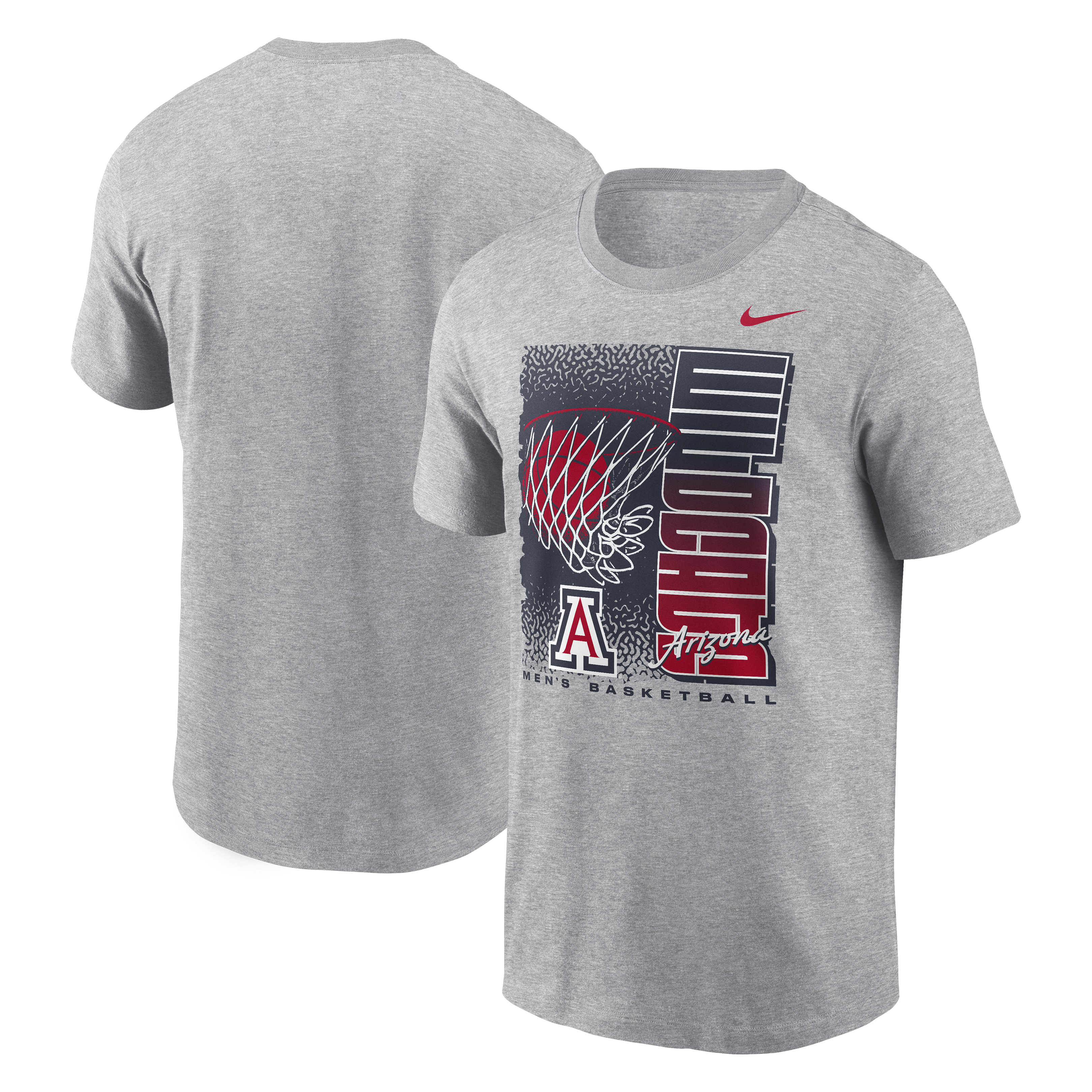 Men's Nike  Heather Gray Arizona Wildcats Basketball Refresh T-Shirt