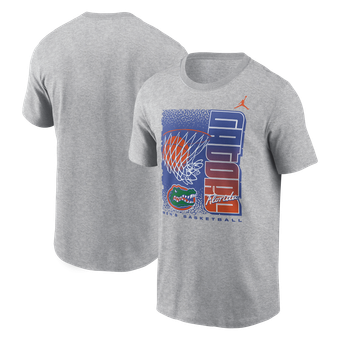 Men's Jordan Brand  Heather Gray Florida Gators Basketball Refresh T-Shirt