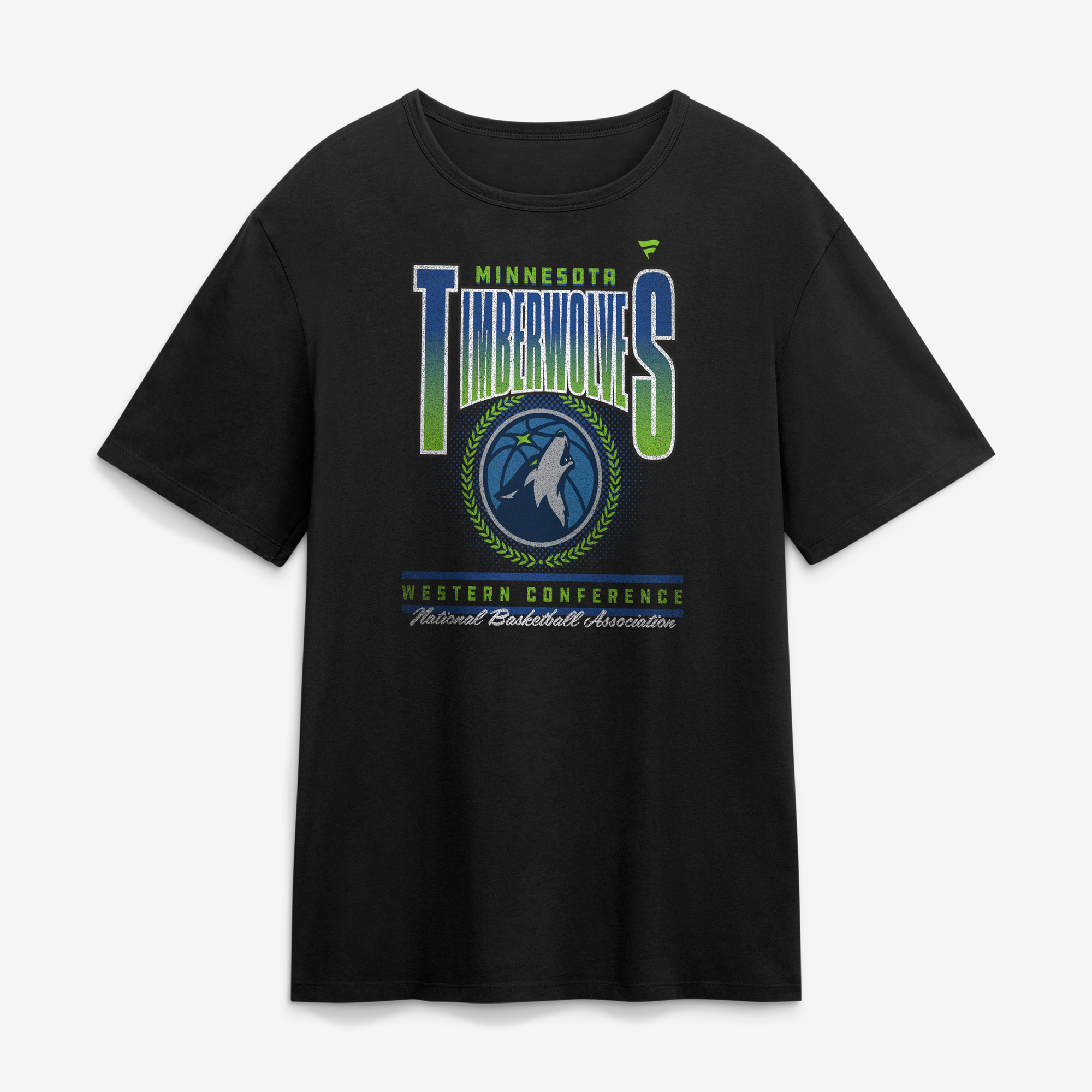 Men's Fanatics Black Minnesota Timberwolves Oversized Graphics Swish T-Shirt