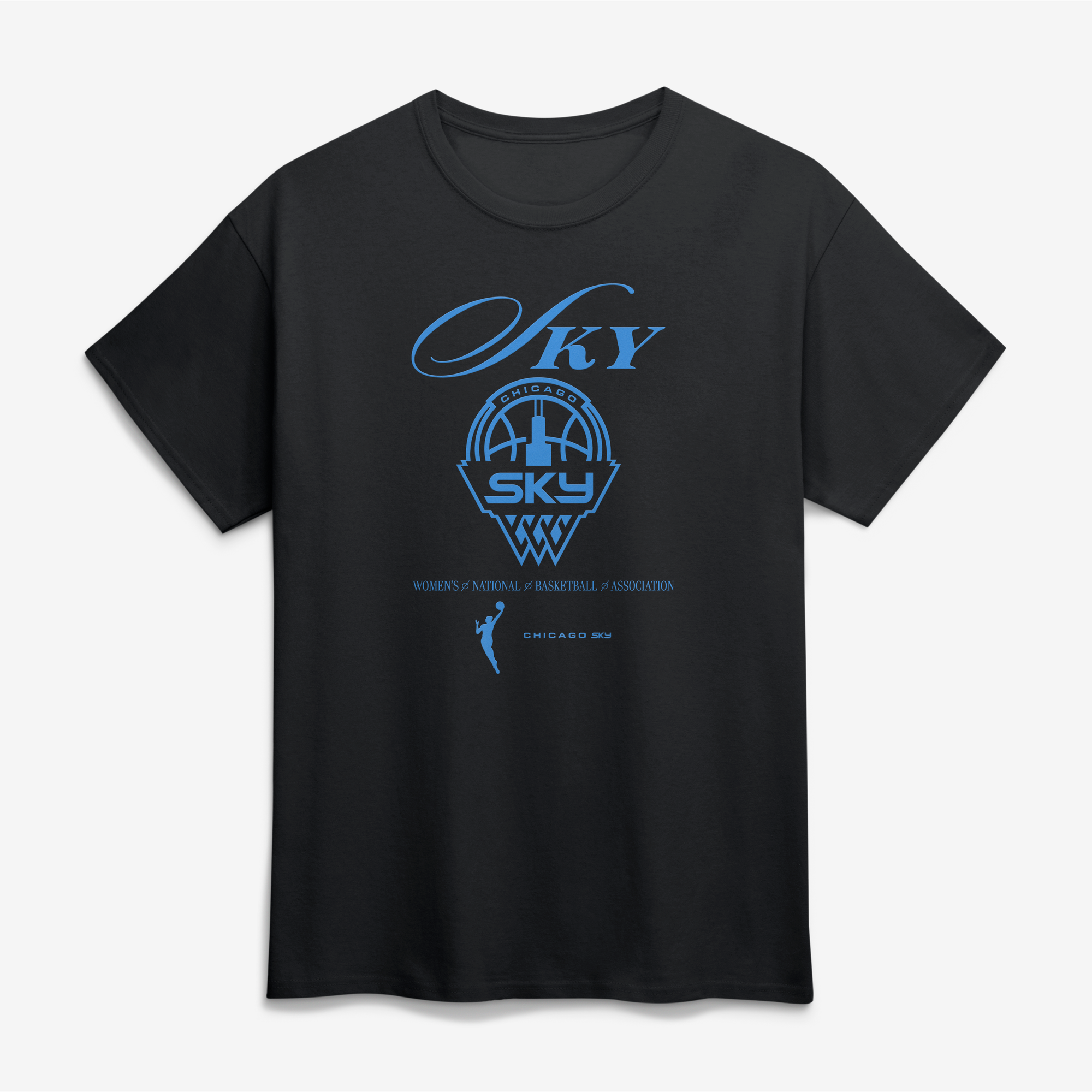 Unisex Logo Athletic Black Chicago Sky In Motion T-Shirt