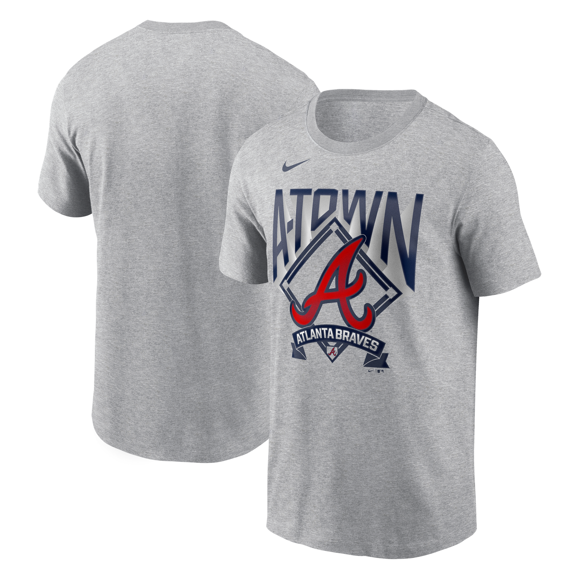 Men's Nike  Heather Gray Atlanta Braves Local T-Shirt