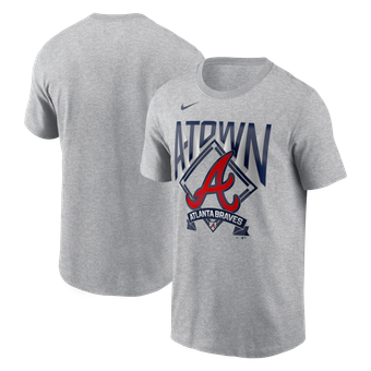 Men's Nike  Heather Gray Atlanta Braves Local T-Shirt