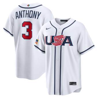 Men's Nike Roman Anthony White USA Baseball 2026 World Baseball Classic Home Stadium Jersey
