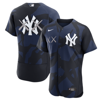 Men's Nike x KAWS Navy New York Yankees Authentic Jersey