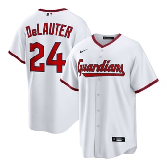 Men's Nike Chase DeLauter White Cleveland Guardians Home Replica Jersey