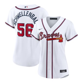 Women's Nike Spencer Schwellenbach White Atlanta Braves Home Replica Jersey