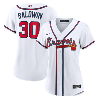 Women's Nike Drake Baldwin White Atlanta Braves Home Replica Jersey